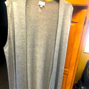 LuLaRoe sleeveless grayish color long vest